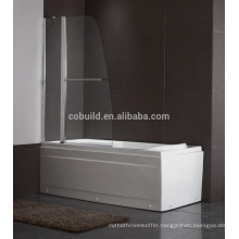 K-539 modern simple 304 stainless steel tub shower screen with CE certificate